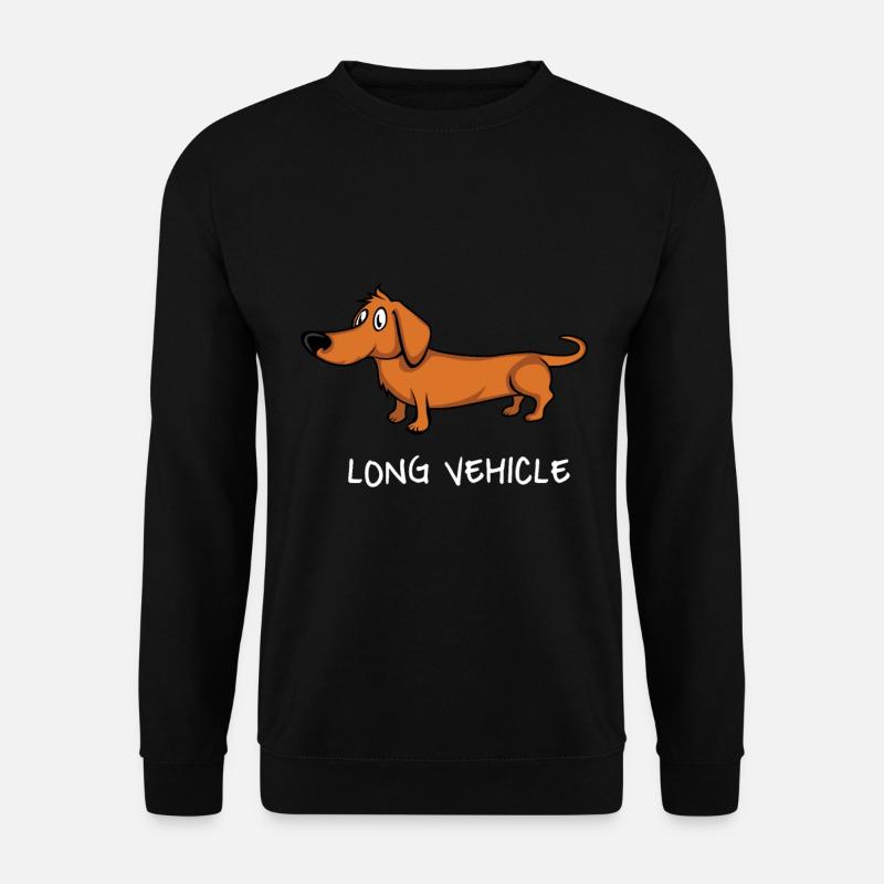Long Vehicle Dackel Langes Fahrzeug Überlänge - Unisex Pullover - Schwarz
