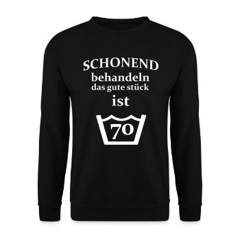 70th birthday 70th birthday - Unisex Sweatshirt - black - Front - Alina (178cm) & Michal (187cm)