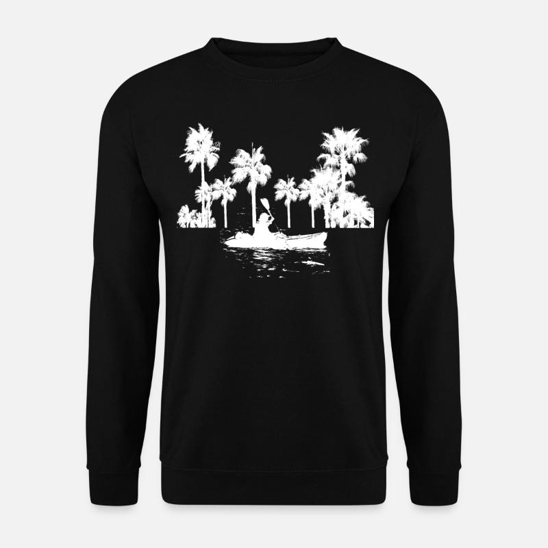 Kayak Kayak Paddling Palm Trees - Unisex Sweatshirt - black
