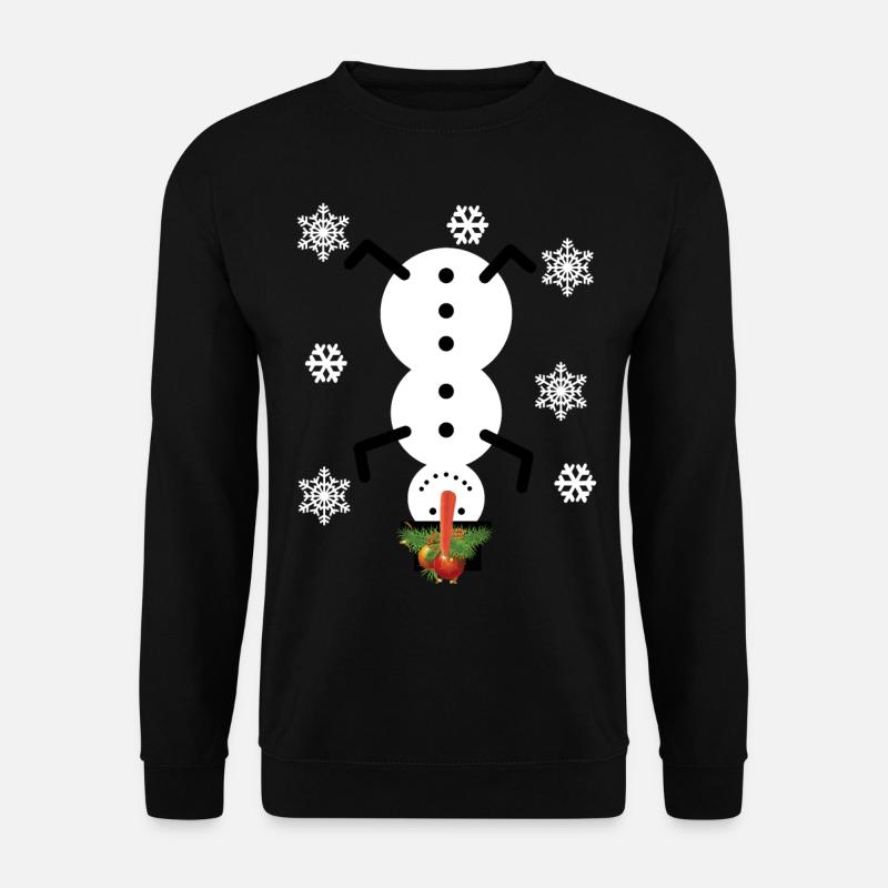 Ugly Christmas - snowman - Unisex Sweatshirt - black