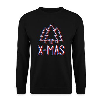 Neon X-Mas - Christmas trees - Unisex Sweatshirt - black - Front - Alina (178cm) & Michal (187cm)