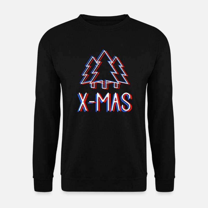 Neon X-Mas - Christmas trees - Unisex Sweatshirt - black