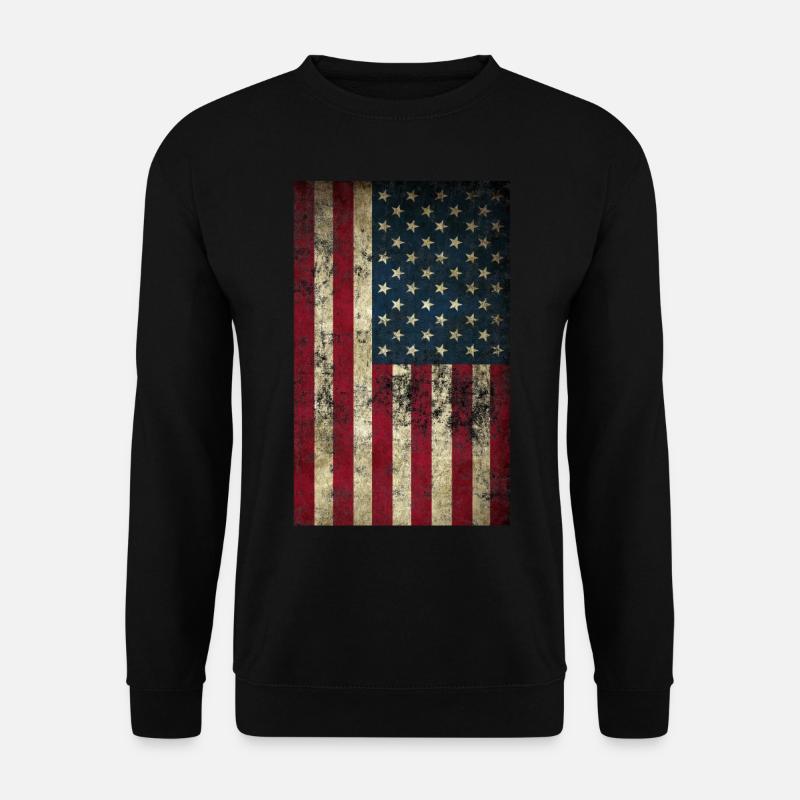Fahne USA Flagge Amerika - Unisex Pullover - Schwarz