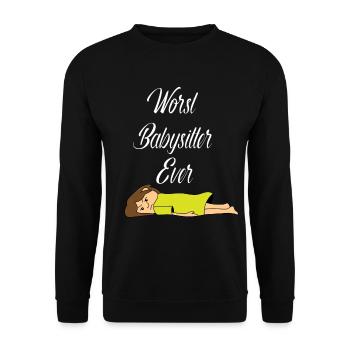 mauvais baby-sitter bébé sitting bébé - Sweat-shirt Unisexe - noir - Devant - Alina (178cm) & Michal (187cm)