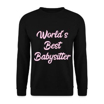 World Best Babysitter Baby Toddler - Unisex Sweatshirt - black - Front - Alina (178cm) & Michal (187cm)