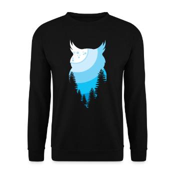 owl - Unisex Sweatshirt - black - Front - Alina (178cm) & Michal (187cm)