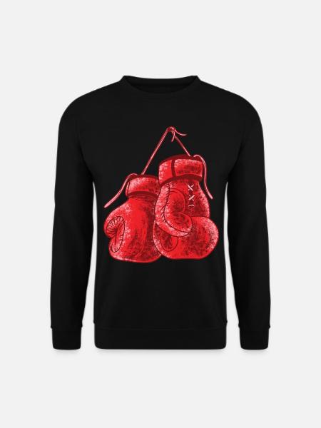 Chemise de gants de boxe - gants de boxe vintage - Sweat-shirt Unisexe - noir