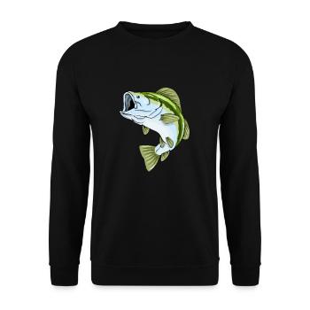 Fishing fish fishing fishing sport fisherman - Unisex Sweatshirt - black - Front - Alina (178cm) & Michal (187cm)