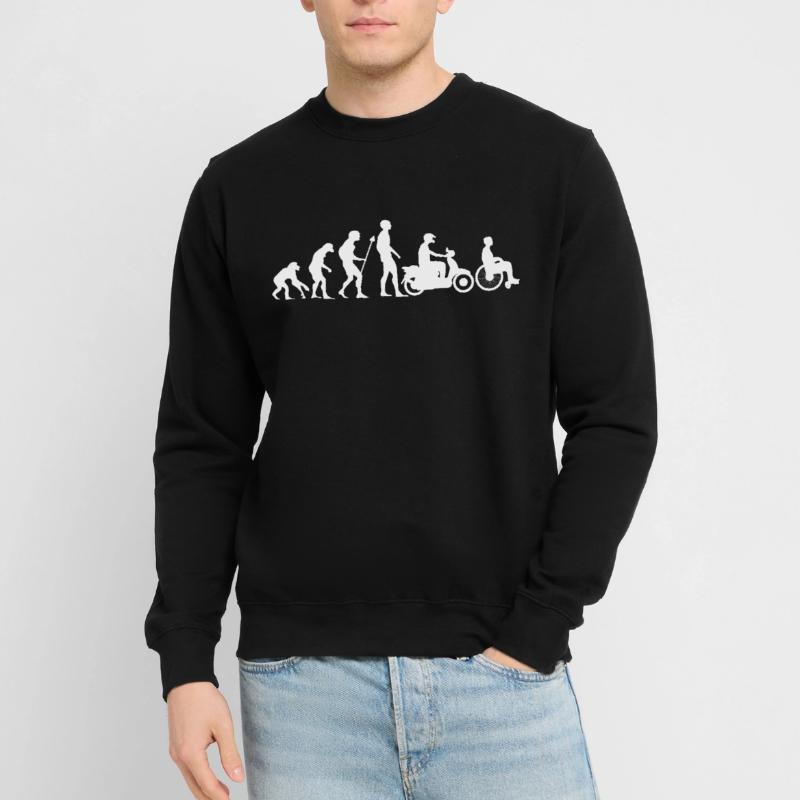 Evolution Moped Roller Mofa Rollstuhl Geschenk Unisex Pullover