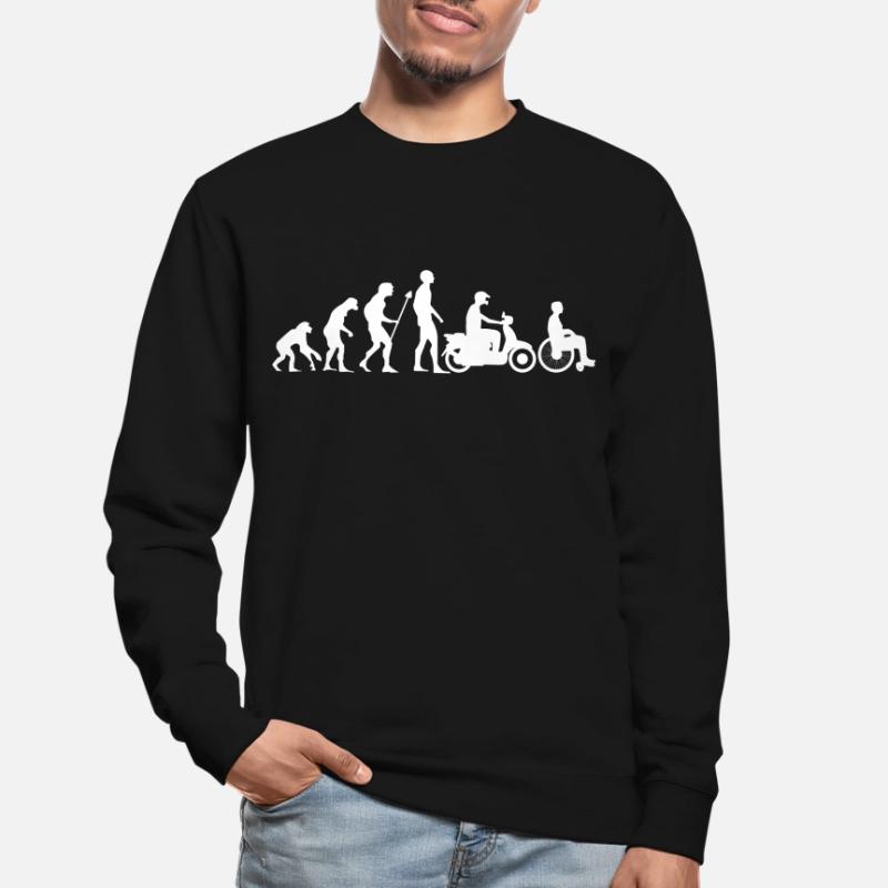 Evolution Mobylette Mobylette Fauteuil roulant Cadeau Sweat-shirt Unisexe