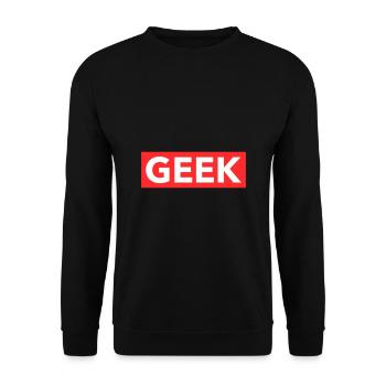 Geek - Sweat-shirt Unisexe - noir - Devant - Alina (178cm) & Michal (187cm)