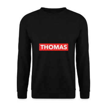 Thomas - Sweat-shirt Unisexe - noir - Devant - Alina (178cm) & Michal (187cm)