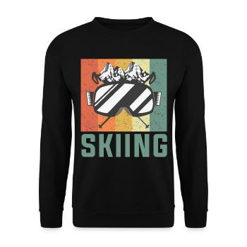 Ski - Unisex Pullover - Schwarz - Vorne - Alina (178cm) & Michal (187cm)