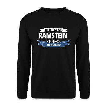 Armée américaine | Base aérienne | Ramstein | Allemagne - Sweat-shirt Unisexe - noir - Devant - Alina (178cm) & Michal (187cm)