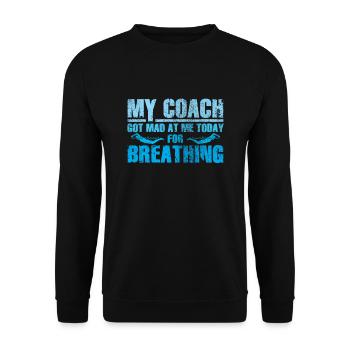 Swimming training swimming - Unisex Sweatshirt - black - Front - Alina (178cm) & Michal (187cm)