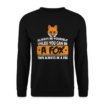Fuchs - Unisex Pullover - Schwarz - Vorne - Alina (178cm) & Michal (187cm)