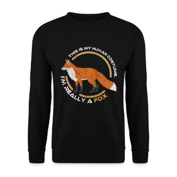 Forêt d'animal renard - Sweat-shirt Unisexe - noir - Devant - Alina (178cm) & Michal (187cm)