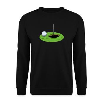 Golf golfeur balle de golf cadeau de balayage - Sweat-shirt Unisexe - noir - Devant - Alina (178cm) & Michal (187cm)