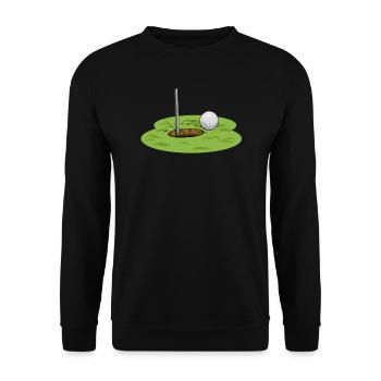 Golf golfeur balle de golf cadeau de balayage - Sweat-shirt Unisexe - noir - Devant - Alina (178cm) & Michal (187cm)