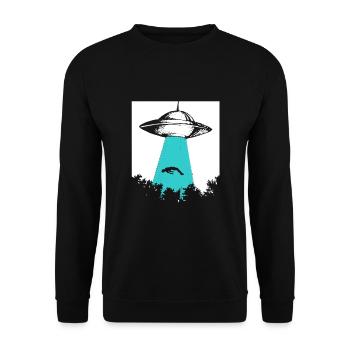 Cadeau de vaisseau spatial extraterrestre UFO - Sweat-shirt Unisexe - noir - Devant - Alina (178cm) & Michal (187cm)
