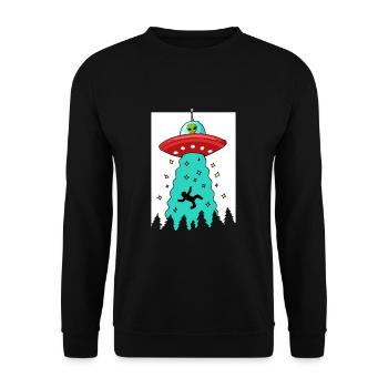 Cadeau de vaisseau spatial extraterrestre UFO - Sweat-shirt Unisexe - noir - Devant - Alina (178cm) & Michal (187cm)