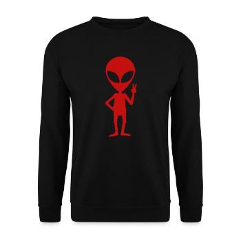 Cadeau de vaisseau spatial extraterrestre UFO - Sweat-shirt Unisexe - noir - Devant - Alina (178cm) & Michal (187cm)