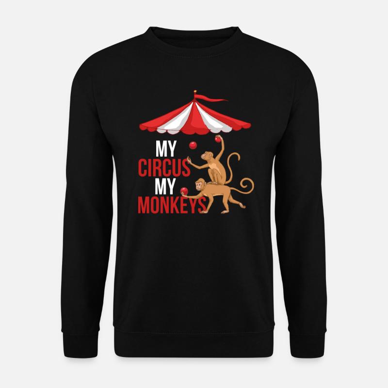 Circus monkey monkey feather monkey dance gift - Unisex Sweatshirt - black