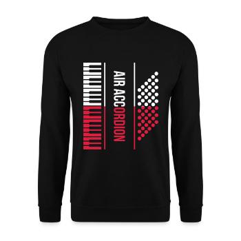 Accordéon Air Accordéon Air Instrument Instrument - Sweat-shirt Unisexe - noir - Devant - Alina (178cm) & Michal (187cm)