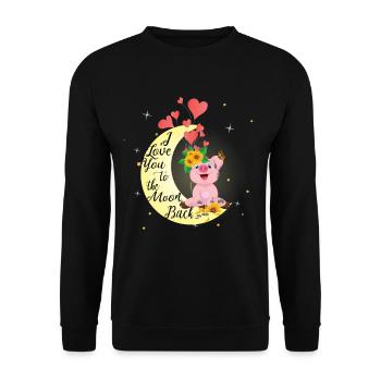 Dreckige Sau Schwein - Unisex Pullover - Schwarz - Vorne - Alina (178cm) & Michal (187cm)
