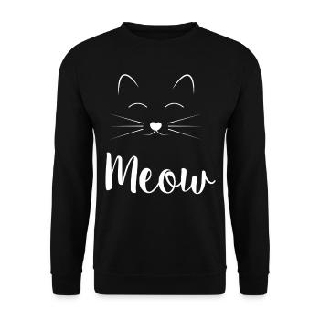 chat - Sweat-shirt Unisexe - noir - Devant - Alina (178cm) & Michal (187cm)