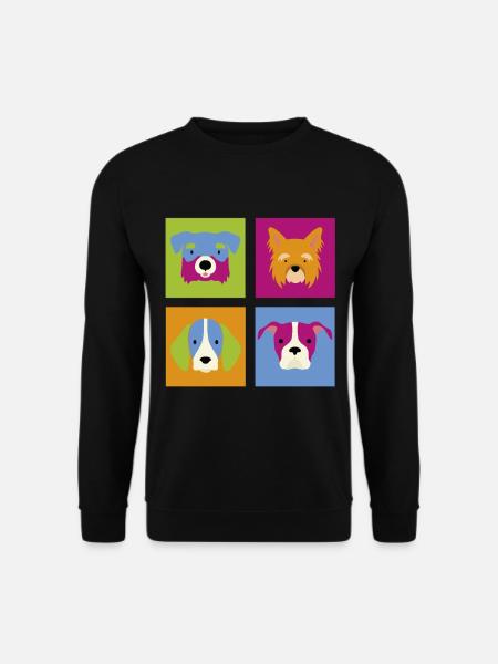 Hund und Hunde - Unisex Pullover - Schwarz