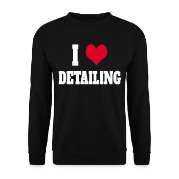 DETAILER | I LOVE DETAILING - Unisex Sweatshirt - black - Front - Alina (178cm) & Michal (187cm)
