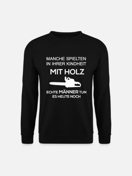 Kettensäge Spielzeug Forstwirt Geschenkidee - Unisex Pullover - Schwarz