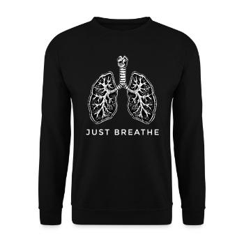 Cadeau de respiration de respiration d'anatomie de poumon - Sweat-shirt Unisexe - noir - Devant - Alina (178cm) & Michal (187cm)