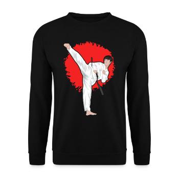 Taekwondo - Unisex Sweatshirt - black - Front - Alina (178cm) & Michal (187cm)