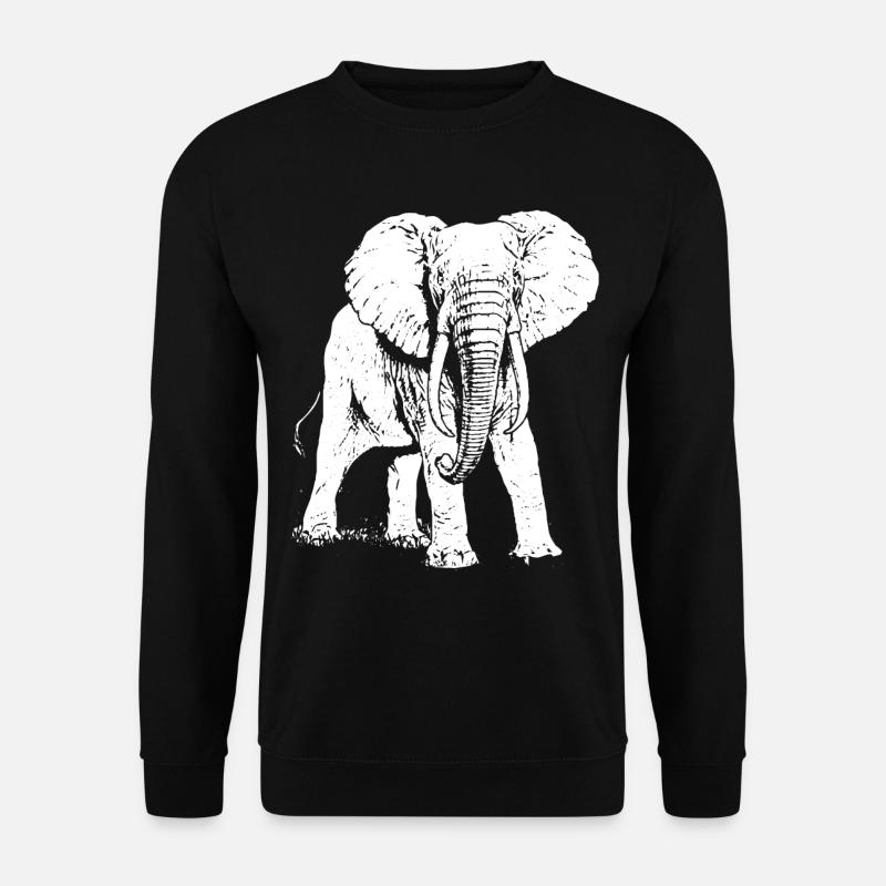 Cadeau animal éléphant - Sweat-shirt Unisexe - noir