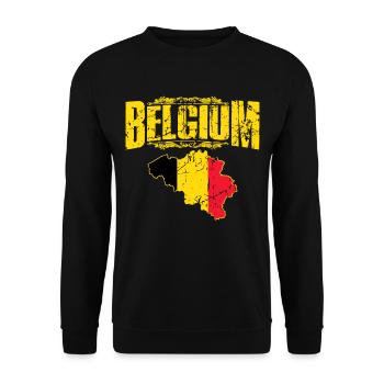 belgien - Unisex Pullover - Schwarz - Vorne - Alina (178cm) & Michal (187cm)