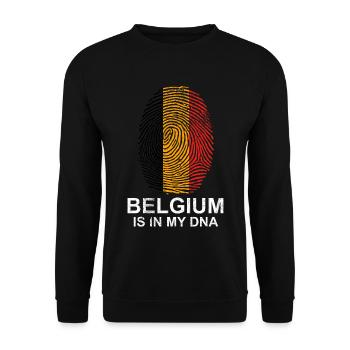 belgien - Unisex Pullover - Schwarz - Vorne - Alina (178cm) & Michal (187cm)