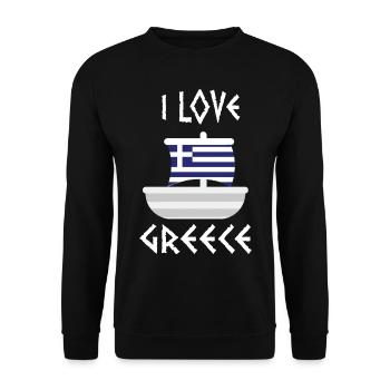 Grèce - Sweat-shirt Unisexe - noir - Devant - Alina (178cm) & Michal (187cm)