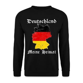 Deutschland - Unisex Pullover - Schwarz - Vorne - Alina (178cm) & Michal (187cm)