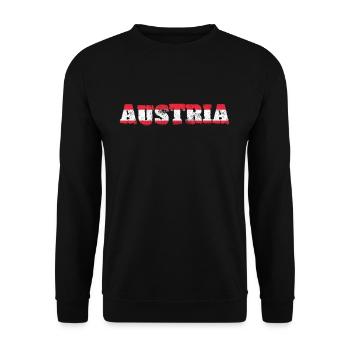 Austria - Unisex Sweatshirt - black - Front - Alina (178cm) & Michal (187cm)