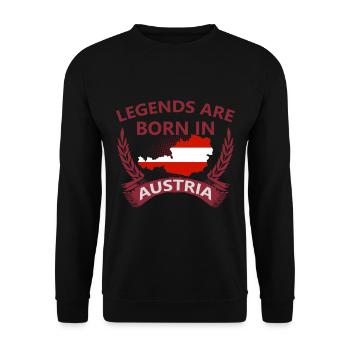 Austria - Unisex Sweatshirt - black - Front - Alina (178cm) & Michal (187cm)