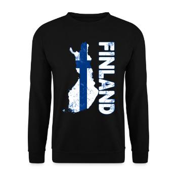 Finland Land und Länder - Unisex Pullover - Schwarz - Vorne - Alina (178cm) & Michal (187cm)