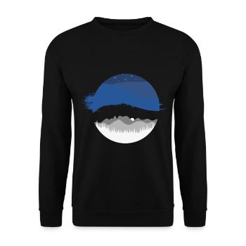 Estonia country and countries - Unisex Sweatshirt - black - Front - Alina (178cm) & Michal (187cm)