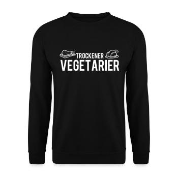 Végétarien sec | Cadeau drôle drôle - Sweat-shirt Unisexe - noir - Devant - Alina (178cm) & Michal (187cm)
