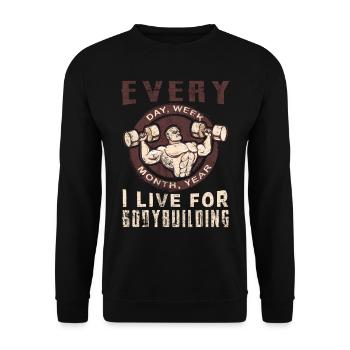 body building - Unisex Sweatshirt - black - Front - Alina (178cm) & Michal (187cm)