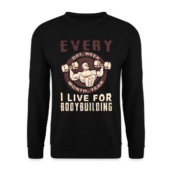 body building - Unisex Sweatshirt - black - Front - Alina (178cm) & Michal (187cm)
