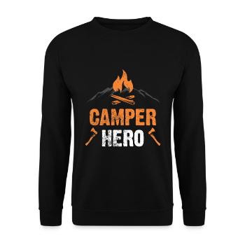 camping - camping - Unisex Sweatshirt - black - Front - Alina (178cm) & Michal (187cm)