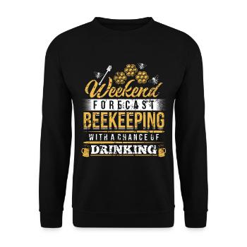 Imker - Imkerei - Imkern - Unisex Pullover - Schwarz - Vorne - Alina (178cm) & Michal (187cm)