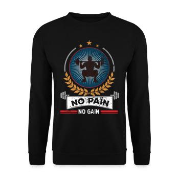 body building - Unisex Sweatshirt - black - Front - Alina (178cm) & Michal (187cm)